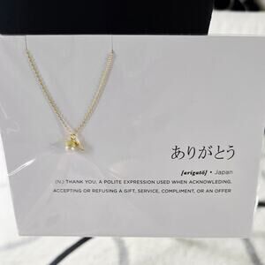 💘 Pick 3 For $15 14K Gold Dipped Necklace Arigato Japan Word NWT